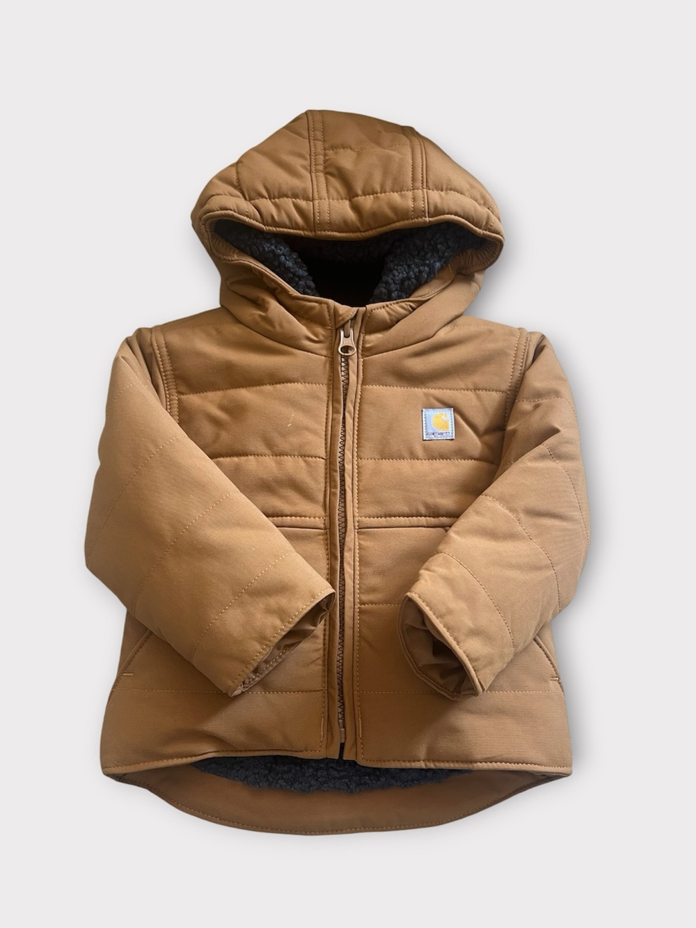 Carhartt Boys 12M Montana Sherpa-Lined Insulated Hooded Jacket NWOT